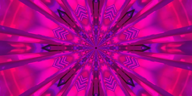 Túnel de Neó Calidoscopi Rosa Estrella Explosió VJ Loop 2:1 Univisium 60fps Estalvi de Pantalla