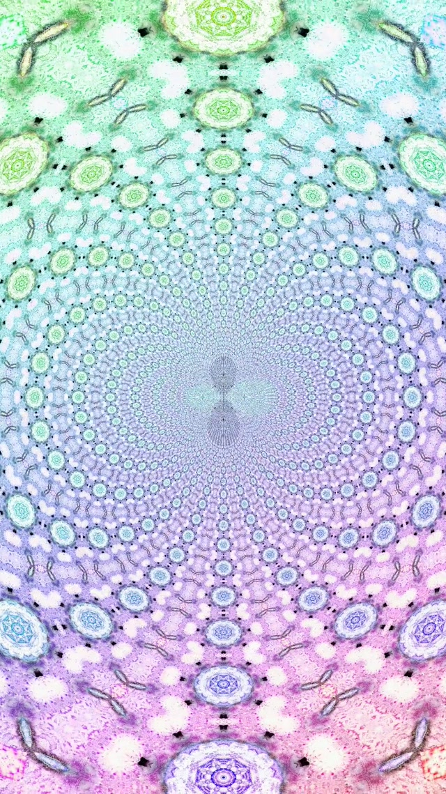 Neon Tunnel Mandala Spiral 9:16 Reels 60fps Screensaver Vj Loop