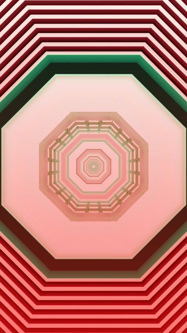 Túnel de Neó Rosa Octàgon Estalvi de Pantalla 60fps 9:16 Reels VJ Loop