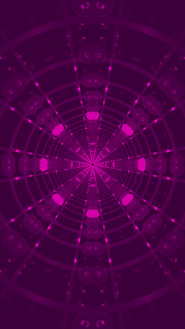 Neon Tunnel Purple Spider Web Vortex Vj Loop 9:16 Reels 60fps Screensaver