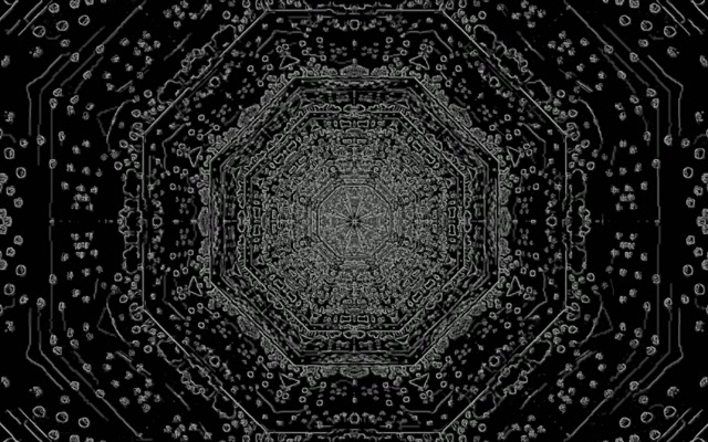 Túnel de Neó Protector de Pantalla 60fps 16:10 MacBook Octàgon Fosc VJ Loop PC Portàtil