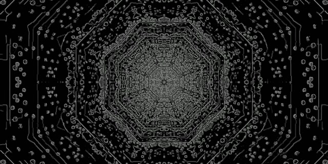 Túnel de Neó Octàgon Fosc Protector de Pantalla 2:1 Univisium 60fps VJ Loop Protector de Pantalla PC