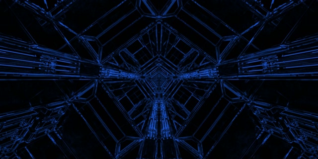 Túnel de Neó Blau Estalvi de Pantalla 2:1 Univisium 60fps VJ Loop PC Portàtil