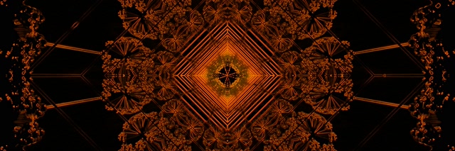 Túnel de Neó Diamant Fractal Àmbar VJLoops 3:1 Triple Wide 60fps Protector de Pantalla