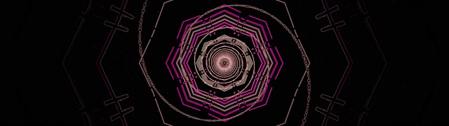 Túnel de Neó Octàgon Vòrtex VJLoops 60fps 32:9 Super Ultraample Protector de Pantalla
