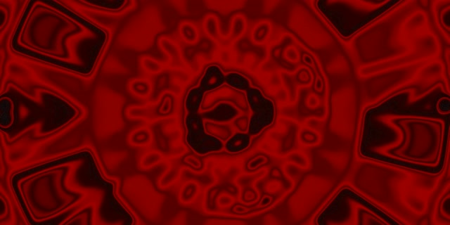 Red Neon Tunnel Kaleidoscope VJ Loop 2:1 Univisium 60fps Screensaver