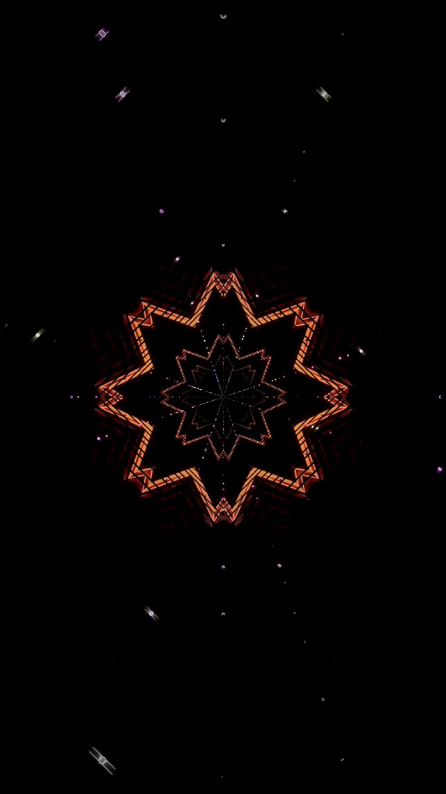 Túnel Neó Caleidoscopi Estrella VJ Loop 9:16 Reels 60fps Protector de Pantalla