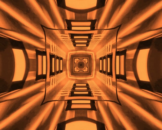 VJ Loop Túnel de Neó Caleidoscopi Daurat 5:4 Industrial 60fps Protector de Pantalla