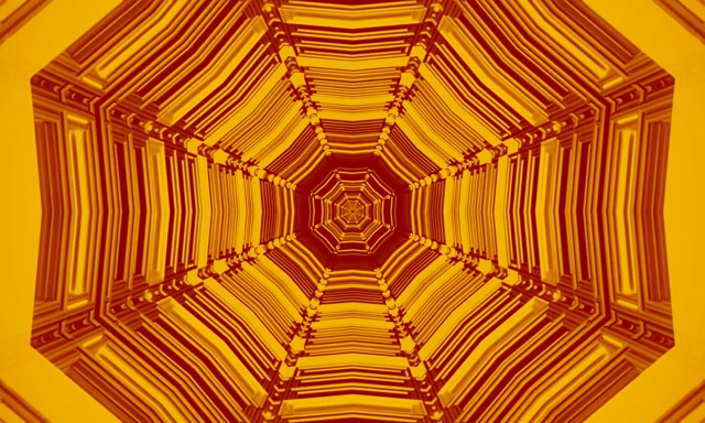 Túnel Neon Vòrtex Octàgon Àmbar VJLoops 60fps 5:3 Wide Salvapantalles