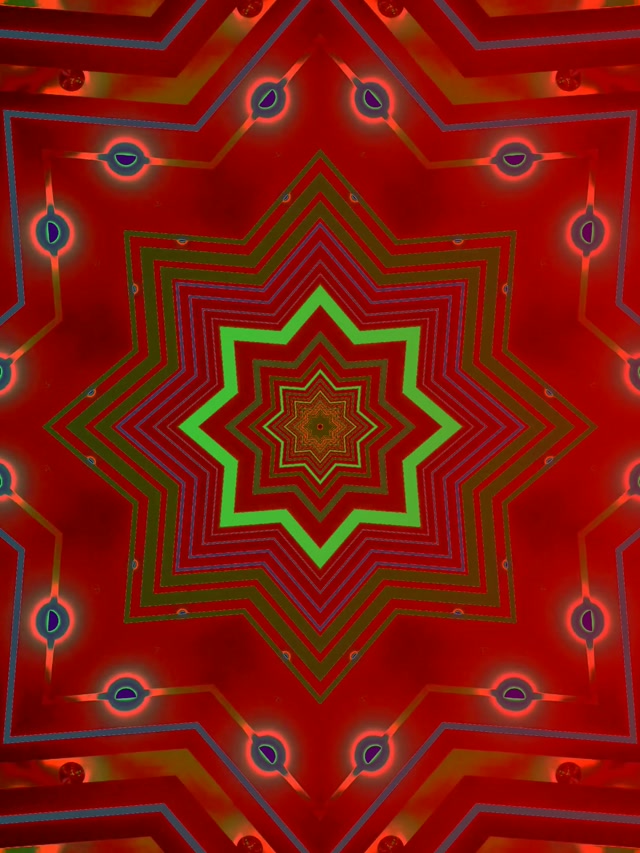 Estrella Vermella Verda Túnel de Neó Protector de Pantalla 3:4 iPad Retrat 60fps VJ Loop