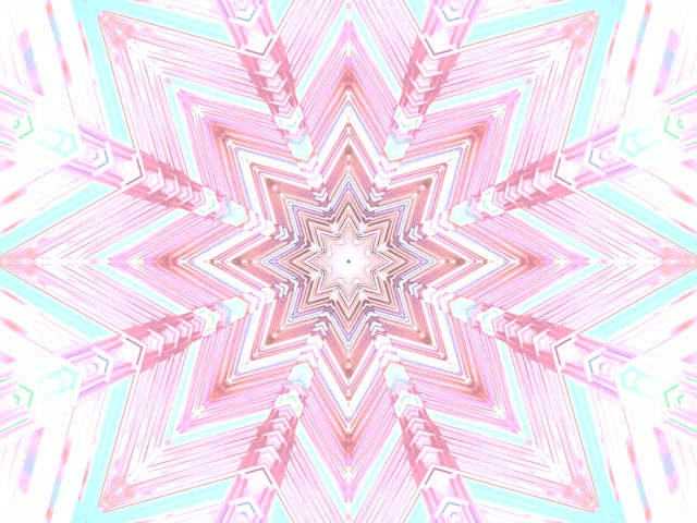 Túnel Neó Caleidoscopi Estrella Rosa VJ Loop 4:3 Classic 60fps Protector de Pantalla