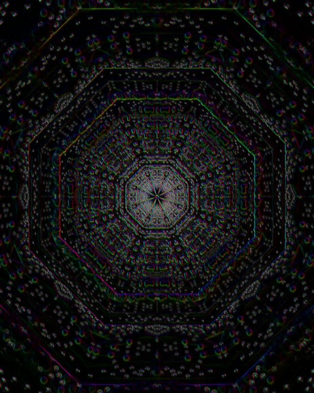 Neon Tunnel Pulsating Hexagon Grid VJ Loop 4:5 Instagram 60fps Screensaver