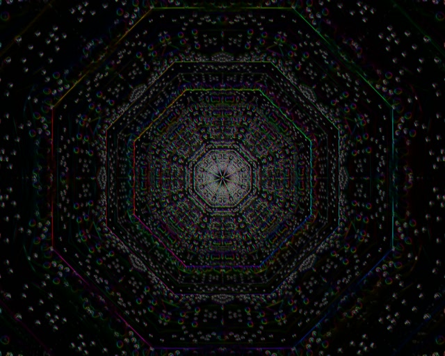 Neon Tunnel Fractal Kaleidoscope VJ Loop 5:4 Industrial 60fps Screensaver