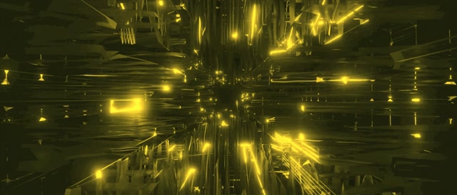 Túnel de Neó Explosió de Llum Daurada VJ Loop 21:9 Ultraample 60fps Protector de Pantalla