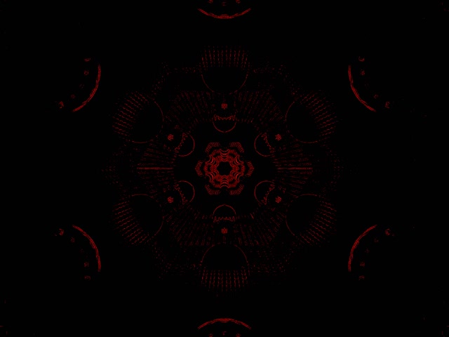 Mandala Fractal Vermell Túnel de Neó Vj Loop 4:3 Classic 60fps Protector de Pantalla