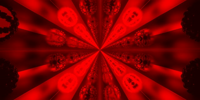 Túnel de Neó Mandelbrot Fractal Vermell Vj Loop 2:1 Univisium 60fps Estalvi de Pantalla