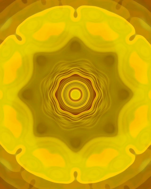 Yellow Neon Tunnel Concentric Circles VJ Loop 4:5 Instagram 60fps Screensaver