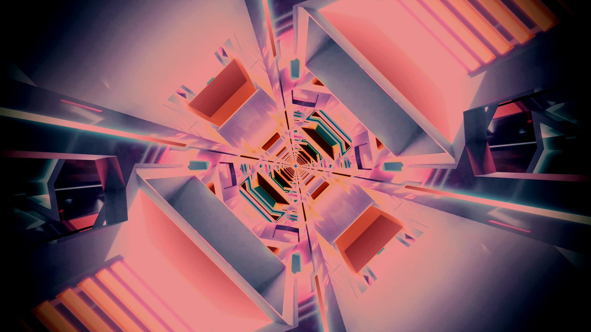 Túnel de Neó Estalvi de Pantalla 4K UHD 60fps Vòrtex Rosa VJLoops