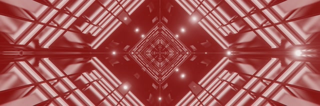 Túnel de Neó Vermell Vòrtex de Diamant VJ Loop 3:1 Triple Wide 60fps Estalvi de Pantalla