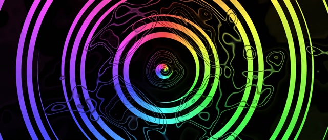 21:9 Ultrawide | 60fps Neon Tunnel Screensaver - Spiraling Rainbow Vortex VJ Loop