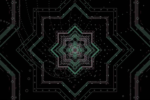 Túnel de Neó Circuit Verd Protector de Pantalla 3:2 Surface 60fps VJ Loop