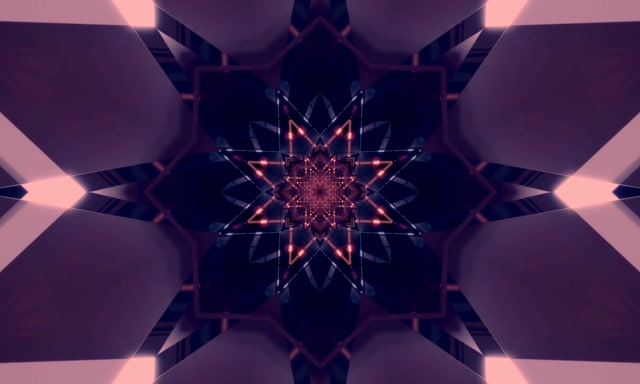 Túnel de Neó Caleidoscopi Estrella Explosió 5:3 Wide 60fps Protector de Pantalla Vj Loop