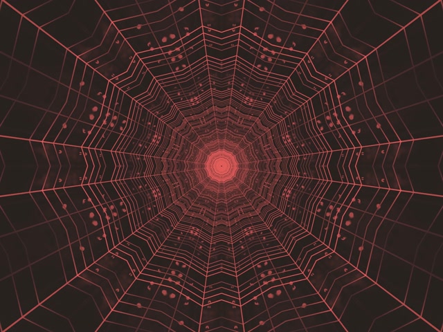 Túnel de Neó Vermell Caleidoscopi Mecànic VJ Loop 4:3 Clàssic 60fps Protector de Pantalla