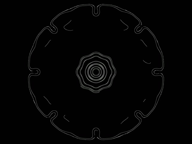 Túnel de Neó Blanc Flor Protector de Pantalla 4:3 Clàssic 60fps VJ Loop