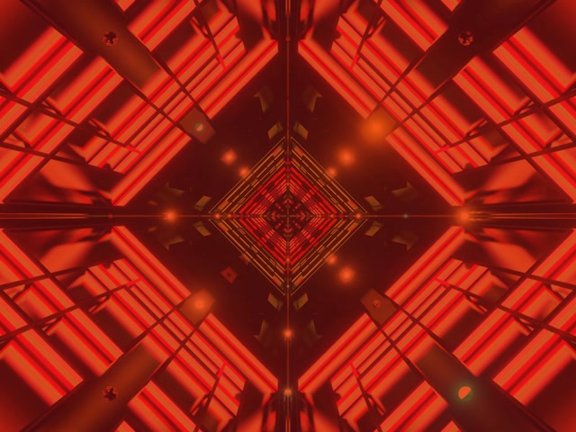 Túnel de Neó Vermell Vòrtex de Diamant Vj Loop 4:3 Clàssic 60fps Estalvi de Pantalla