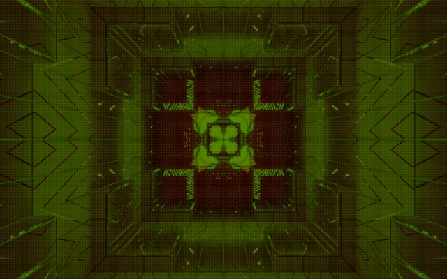 Túnel de Neó Verd Creu Fractal Vj Loop 60fps 16:10 Macbook Estalviapantalles