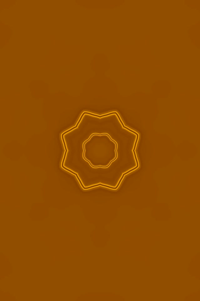 Túnel de Neó Estrella Daurada 8 Puntes Mandala VJLoops 2:3 Portrait 60fps Protector de Pantalla