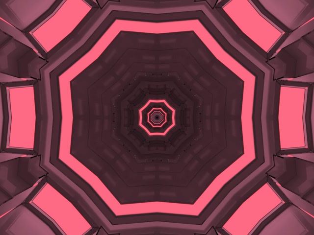 Túnel de Neó Vòrtex Octàgon Rosa VJ Loop 4:3 Clàssic 60fps Estalviapantalles