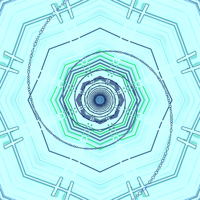 Túnel Neó Cian Protector de Pantalla 1:1 Quadrat 60fps VJLoops Protector de Pantalla Windows 11 PC