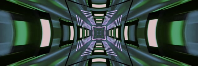 Túnel de Neó Caleidoscopi Diamant Vòrtex VJ Loop 3:1 Triple Ample 60fps Protector de Pantalla