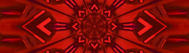 Fractal Vermell Caleidoscopi Túnel de Neó 32:9 Super Panoràmic 60fps Protector de Pantalla VJ Loop