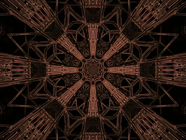 Túnel de Neó Creu Fractal Coure VJ Loop 4:3 Clàssic 60fps Estalvi de Pantalla