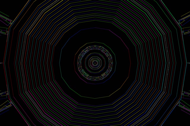 Túnel de Neó Espiral Octàgon VJLoops 60fps 16:9 Protector de Pantalla