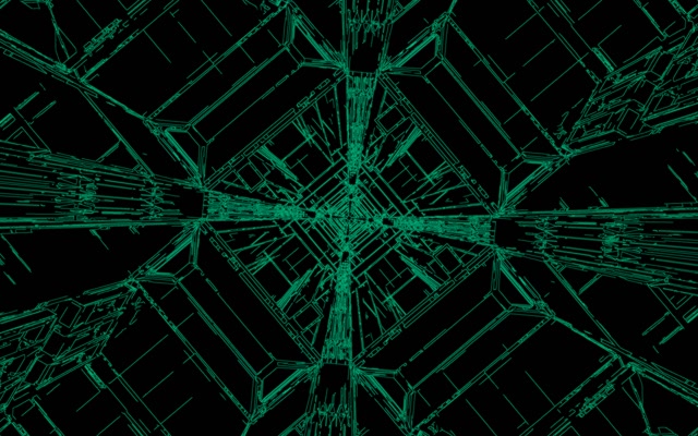 Túnel de Neó Vòrtex Graella Verda VJLoops 60fps 16:10 MacBook Estalvi de Pantalla