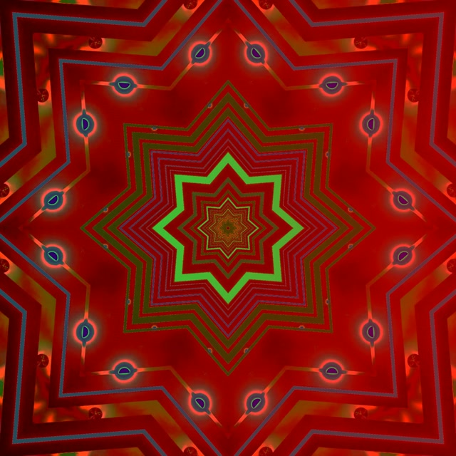 Estrella Vermella Verda Túnel de Neó Protector de Pantalla 1:1 Quadrat 60fps VJ Loop protector de pantalla windows 10