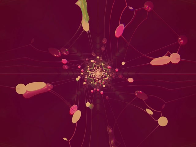 Túnel de Neó Caleidoscopi d'Estrella 4:3 Clàssic 60fps Protector de Pantalla VJ Loop