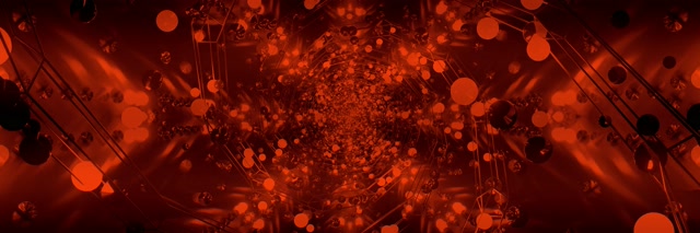 Túnel Neó Vermell Bokeh Protector de Pantalla VJ Loop 3:1 Triple Wide 60fps