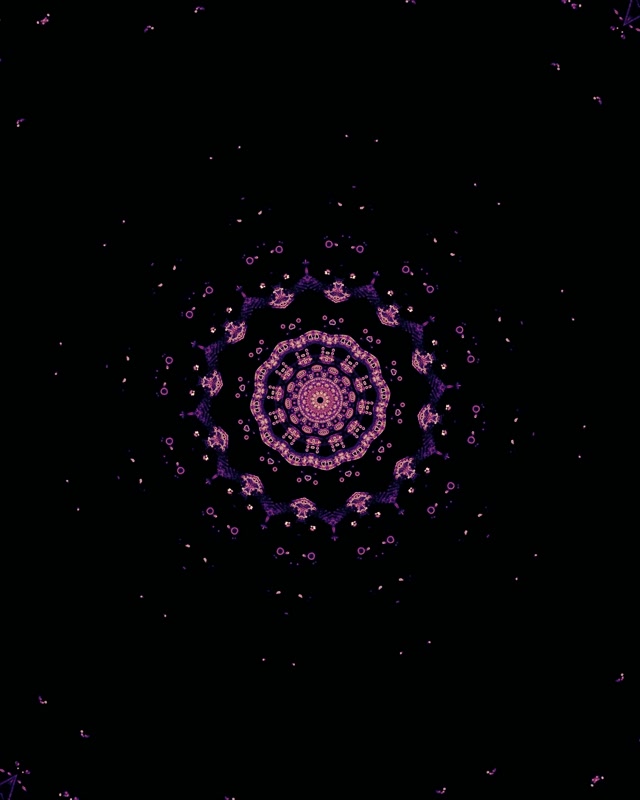 Túnel de Neó Porpra Mandala Caleidoscopi VjLoops 4:5 Instagram 60fps Estalvi de Pantalla