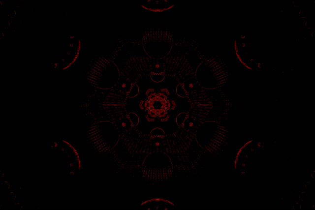 Fractal Vermell Caleidoscopi Túnel de Neó VJ Loop 3:2 Surface 60fps Protector de Pantalla