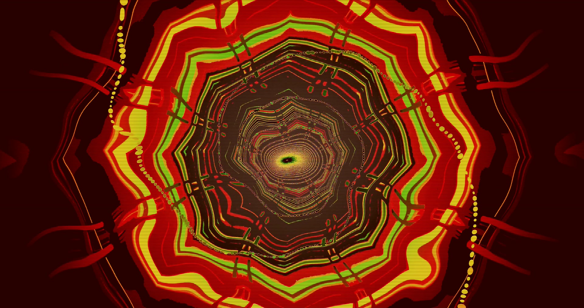 Zářící Spirálový Neon Tunel Spořič 4K UHD 60fps VJLoops Klip