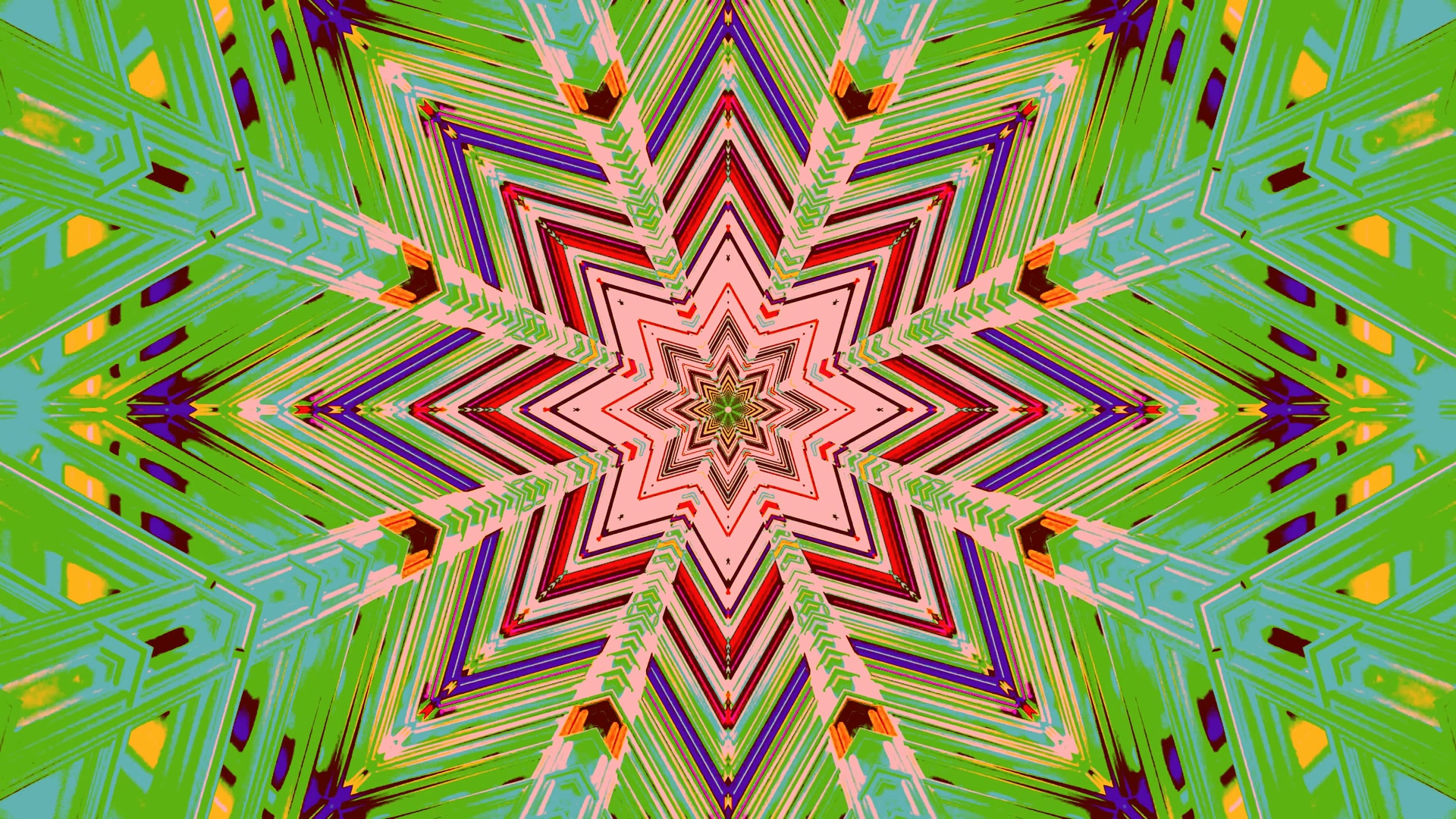 Kaleidoskop Neonový Tunel 4k uhd 60fps spořič obrazovky pc Vj loop