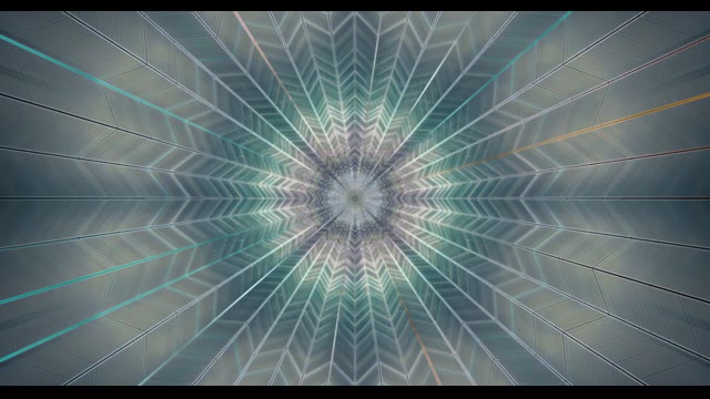 Neon Tunnel 60fps - Geometric Symmetry with Cyan and Purple Light Rays