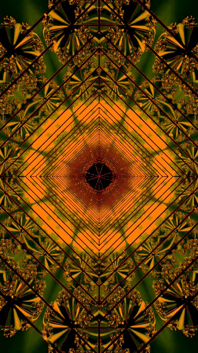 Oranžově Zelený Neon Tunel Šetřič Obrazovky 60fps 9:16 Reels VJ Loop PC Laptop