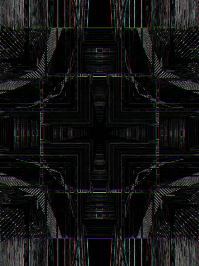 Neon Tunnel Kaleidoscope Vortex | 3:4 iPad Portrait 60fps Screensaver