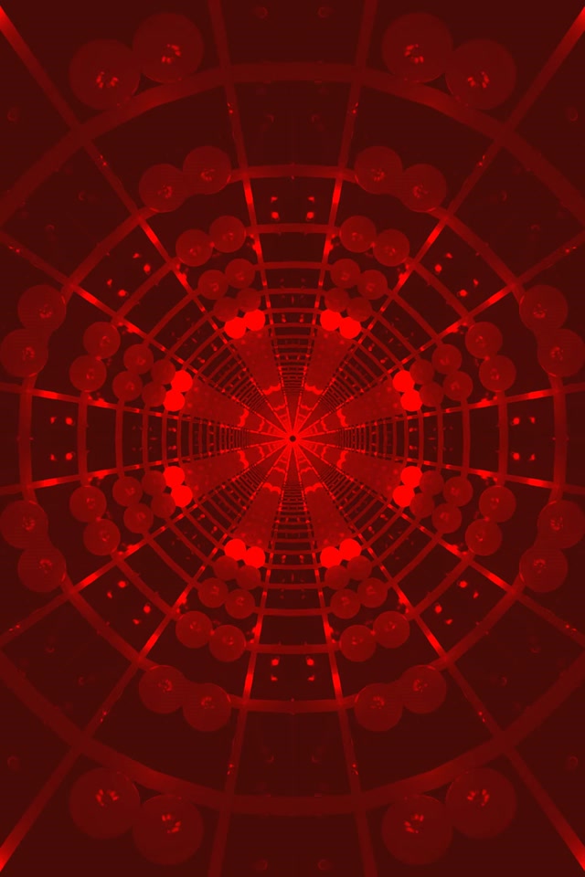 Red Neon Tunnel Vj Loop | Glowing Orb Grid 2:3 Portrait 60fps Screensaver