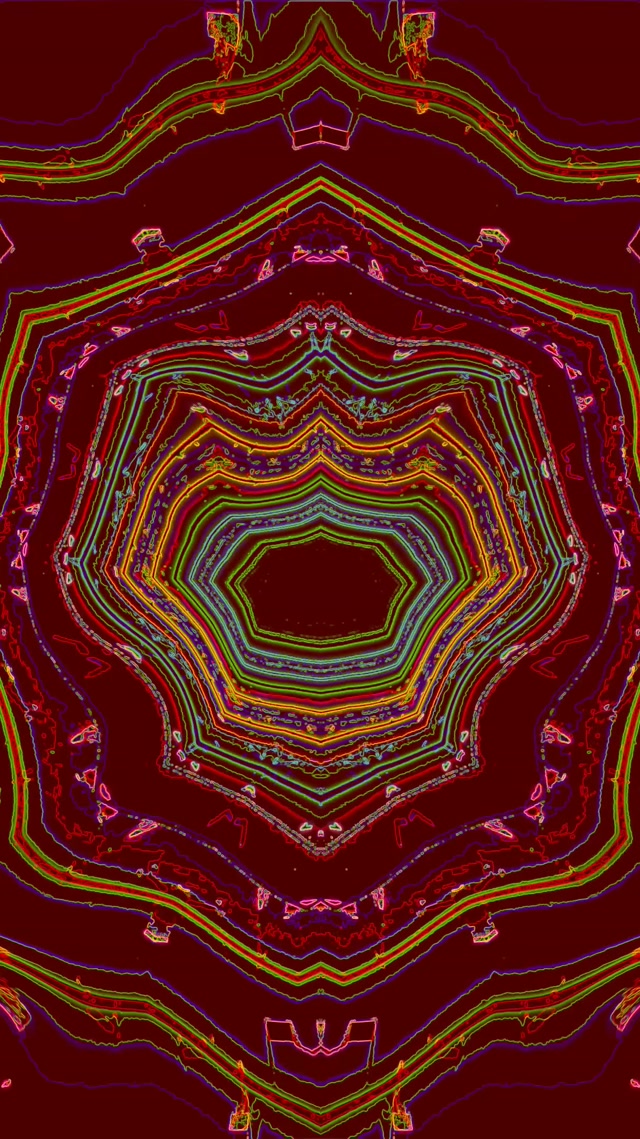 Neonový tunel kaleidoskop vír 9:16 Reels 60fps spořič VJ Loop